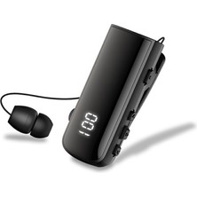 Giyitec Ipx7 Suya Dayanıklı Makaralı Bluetooth Kulaklık - LED Ekranlı Klipsli Kulaklık