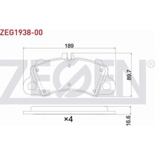 Otoco Porsche Macan (95B) 2014- Ön Fren Balatası Ikazlı 9Y0698151