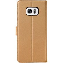 Senka Newface Samsung Galaxy S7 Edge Trend S Plus Kapaklı Kılıf - Gold