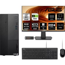 Asus Expertcenter D500ME i7 13700 RTX 3050 16GB RAM 512GB SSD 23.8" FHD Win11 Pro D500000I713700P717 Masaüstü Bilgisayar + Per4 USB