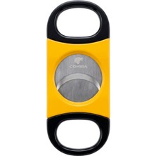 Cohiba Sarı Siyah Sehpalı Metal Giyotin Puro Makası Kesici