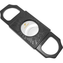 Cohiba Siyah Kabartmalı Metal Puro Makası Kesici