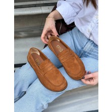 Erva'nın Butiği Taba Süet (Daria) Kadın Casual Günlük Ayakkabı