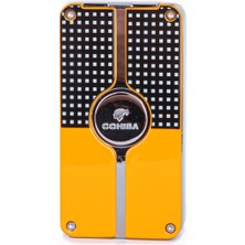 Cohiba Sarı 3 Torch Pürmüz Puro Çakmağı Siyah-Beyaz Detaylı