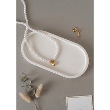 Decor Shops Dekoratif Oval Takı ve Sunum Tabağı - Minimalist Tasarım