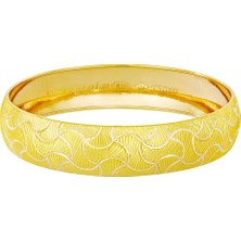 T51 Tuğrul Altın 16 gr(gram) 15 mm 22 Ayar İşçiliksiz Şarnelli Bilezik TBC0016