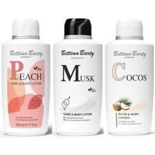 Bettina Barty Coconut - Musk - Peach Hand & Body Lotion, El ve Vücut Losyonu 500 ml
