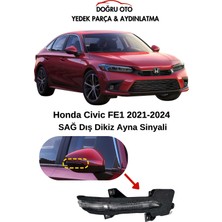 Doğru Oto Honda Civic Sağ Dikiz Ayna Sinyali 2021-2024