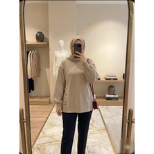 Azram Fashion Kadın Gömlek ve Düğme Detaylı Tesettür Tunik