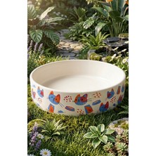 Evin Bizden Büyük Boy Kedi & Köpek Mama Kabı Seramik Model Şık Tasarım 21 cm