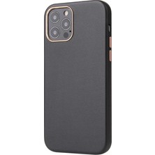 The Gencoo iPhone 12 Pro Max Kılıf Tgco Eyzi Kapak-Siyah