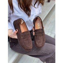 Erva'nın Butiği Kahve Süet (Daria) Kadın Casual Günlük Ayakkabı