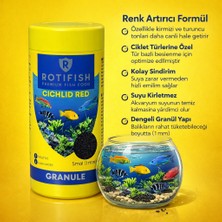 Rotifish Cichlid Red Granül Balık Yemi 1mm Renk Artırıcı Akvaryum Yemi