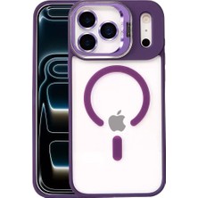 Senka Joko Iphone 17 Pro Remim Lensli Magsafe Standlı Kapak - Derin Mor