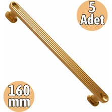Badem10 Özen Bronz Çekmece Kulp 160 mm 5 Adet Set Modern Dolap Kapağı Kulp Dayanıklı Metal Şık Tasarım