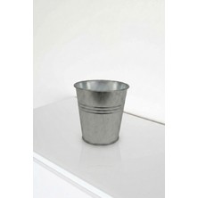 Desen Dekorasyon Metal Dekoratif Kova 3 Litre - 19 cm Çok Amaçlı Galvaniz Saksılık ve Düzenleyici