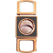 Parmida Turuncu Siyah Nokta Desenli Giyotin Puro Makası Kesici