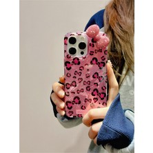 KumOziShop iPhone 15 Promax Uyumlu Yazısız Fiyonk Desenli Fiyonk Aksesuarlı Şeffaf Kılıf