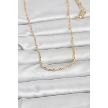 Youday Accessories cm 14K Gold Renk Burgu Zincirli 60 cm Kadın Kolye