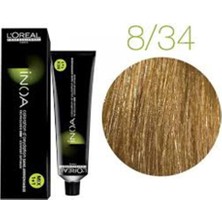 L'Oréal Professionnel İnoa 8.34 Açık Kumral Dore Bakır Saç Boyası
