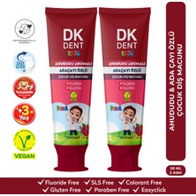 DKDENT Ahududu Aromalı Florürsüz Vegan Çocuk Diş Macunu - Pırıl 50 ml x 2 Adet
