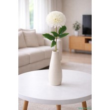 Yapay Çiçek Sitesi Yapay Krizantem Dalı 63 cm Beyaz