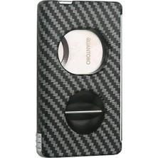 Quantoro Karbon Desenli V-Cut & Giyotin Metal Puro Makası Kesici