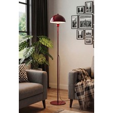 Marrien Modena Retro Bordo Metal Başlıklı Tek Ayaklı Lambader