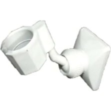 Adoz Shopping Ihlas Söfben Hortum ve Duş Hortumlarına Uyumlu Beyaz Plastik Mafsal Duş Askısı 2 Adet