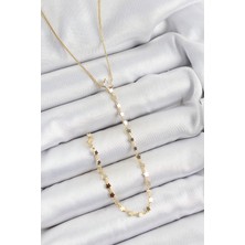 Youday Accessories Pirinç Zirkon Taşlı Yıldız Figürlü Y Model Gold Renk Kadın Kolye