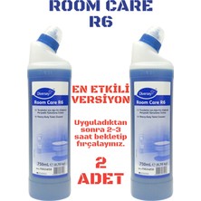 Diversey Room Care R6 WC Ağır Kir ve Kireç Çözücü 750 ml x 2 Adet – Sararma & Kararma Karşıtı Profesyonel Temizlik
