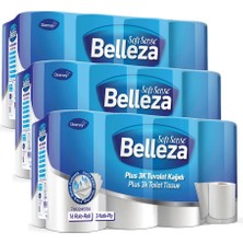 Diversey Belleza Plus 3 Katlı Tuvalet Kağıdı 150 Yaprak 48 Adet (16 Rulo x 3 Paket)