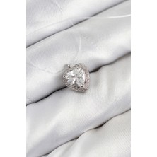 Youday Accessories Misineli Kalp Model Gümüş Renk Hayalet Kolye