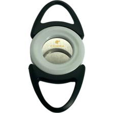 Cohiba Beyaz Siyah Metal Puro Makası Kesici