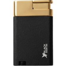 Black Martin Tek Torch Pürmüz Siyah Gold Metal Puro Çakmağı