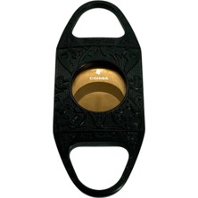 Cohiba Siyah Desenli Metal Puro Makası Kesici