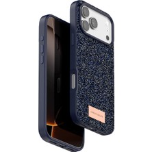 Arel Tech Store Onegif  Iphone 17 Pro Bright Simli Kapak - Mavi ARLSTRTCH-MPA3256