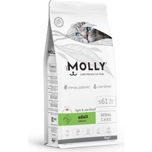 Molly Light & Sterilised 2 kg Somonlu Kısır Kedi Maması Yetişkinler İçin Özel Formül