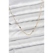 Youday Accessories cm 14K Gold Renk Ezme Pul Model 60 cm Kadın Kolye
