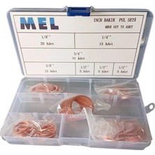 Mel 75 Parça Inch Ölçülü Bakır Pul Seti