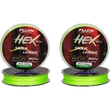 Fujin Hex Braid 8x 50MT Fluo Green Pe Ip Shock Leader