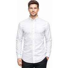 QS Erkek Slim Fit Gömlek Kırışmaz Terletmez Kumaş