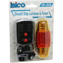 Pileli Store 2in1 Bisiklet Cob LED Fener  -  Sinyalli Stop Lamba   Pilli (4887)