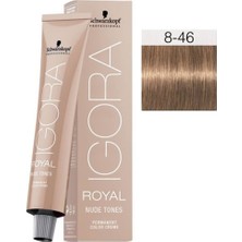 Schwarzkopf Igora Royal 8-46 Açık Kumral-Bej Çikolata Krem Saç Boyası Amonyaklı Özelliklerle Uzun Süre Kalıcı