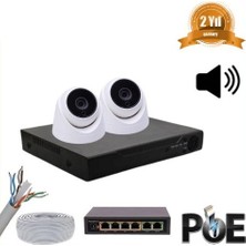 River World Güvenlik Seti Ip Poe 2 Iç Mekan Kameralı Dahili Mikrofonlı 1440P 5 Mp