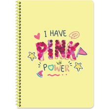 Keskin Color Keskin A4 Gloss Çizgili Spiralli Defter - Pink Power