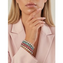 Eva Takı Store Kristal Cam Taş Alice Su Yolu Model Bileklik