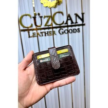 Cüzcan Jorvik Patlı Hakiki Deri Premium Kartlık ( Kişiye Özel Isim Baskılı )
