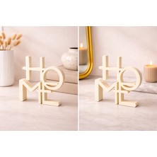 Pl Dizayn Dekoratif Home Yazısı Modern Minimalist Ev Dekor Biblo Masa Üstü Aksesuar 14 cm