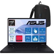 Asus Proart PX13 Amd Ryzen Aı Max+ 395 128GB Ddr5 2tb SSD Radeon 8060S 13,3" 3k (2880 x 1800) OLED 60hz 500NITS Dokunmatik Taşınabilir Bilgisayar Freedos LHN7306EACF28 + Zettaçanta